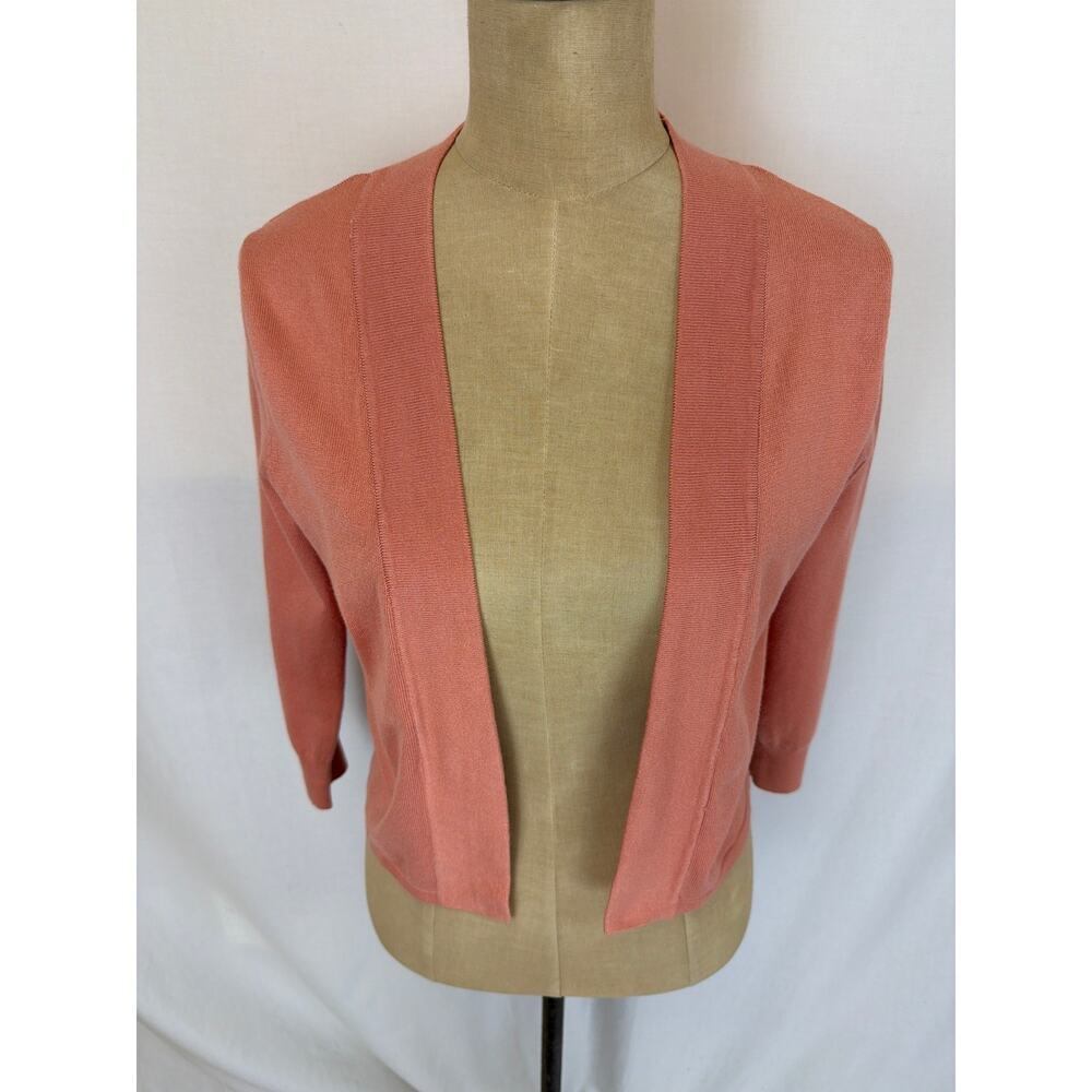 NWT Soya Concept Terra Cotta / Salmon Cropped Cardigan Sweater Size XXL #0514